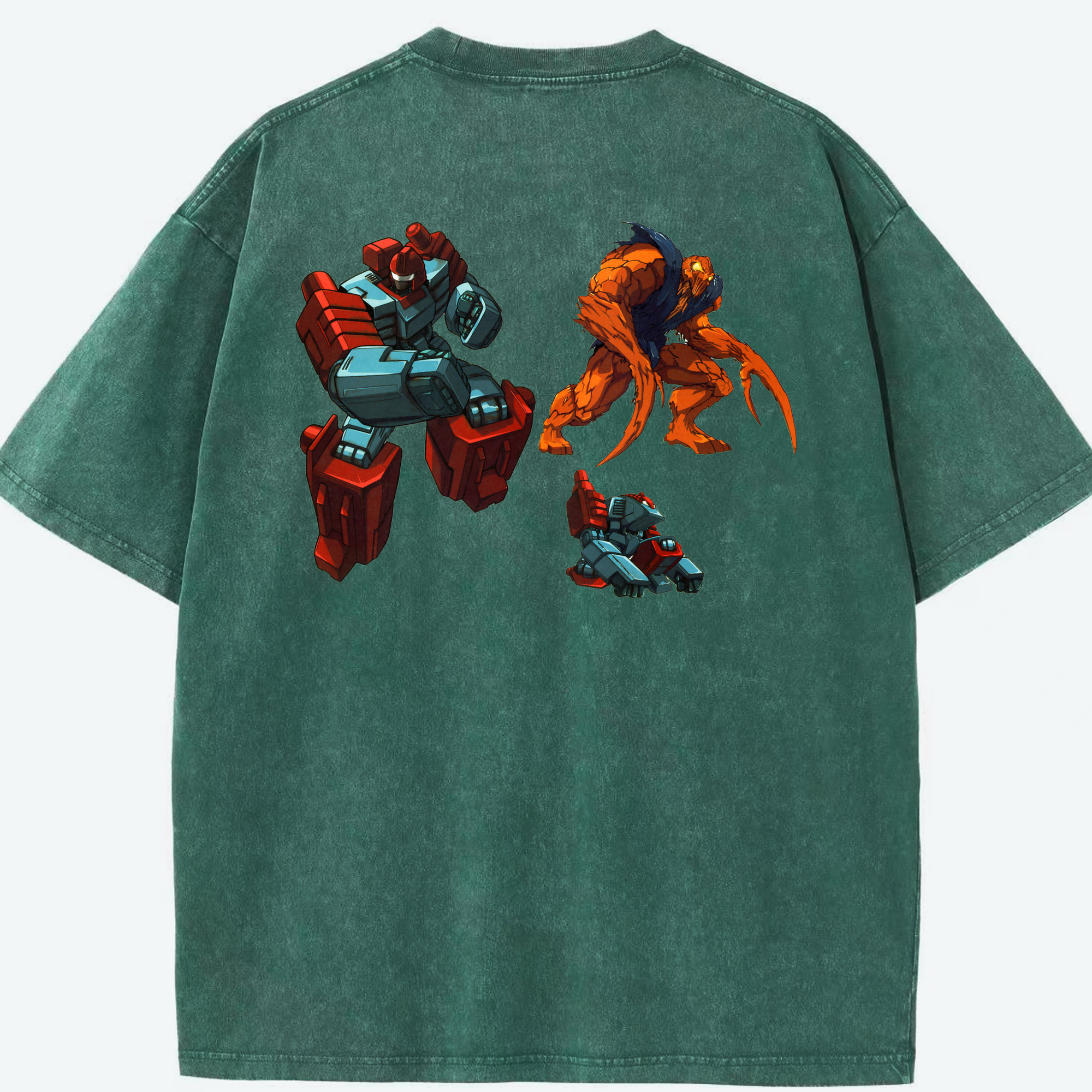 （画像用）  綿100% ヴィンテージ風 半袖Tシャツ（背面プリント）